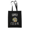 Tote Bag Noir Quimper c’est la vie