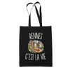 Tote Bag Noir Rennes c’est la vie
