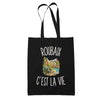 Tote Bag Noir Roubaix c’est la vie