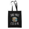 Tote Bag Noir Saint-Malo c’est la vie