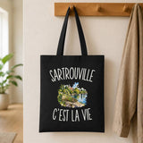 Tote Bag Noir Sartrouville c’est la vie