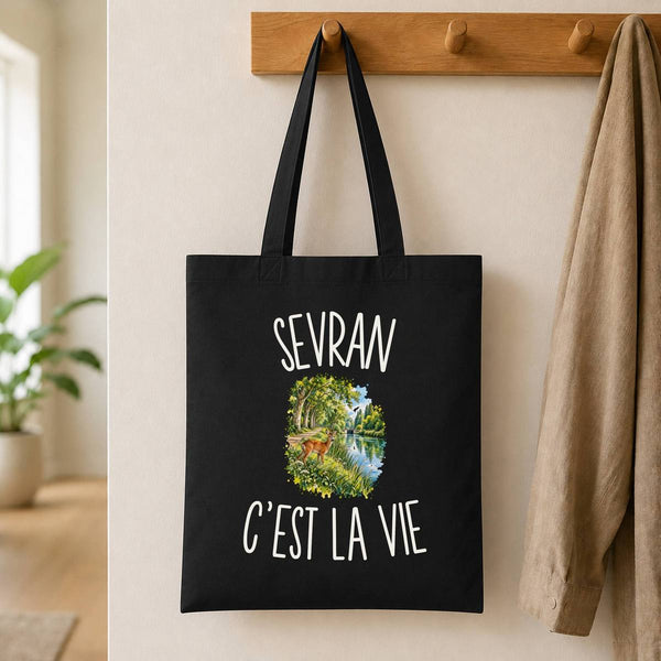 Tote Bag Noir Sevran c’est la vie