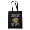 Tote Bag Noir Strasbourg c’est la vie