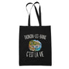 Tote Bag Noir Thonon-les-Bains c’est la vie