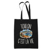 Tote Bag Noir Toulon c’est la vie