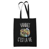 Tote Bag Noir Vannes c’est la vie
