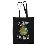 Tote Bag Noir Villepinte c’est la vie