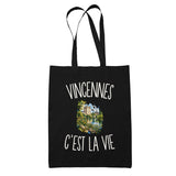 Tote Bag Noir Vincennes c’est la vie