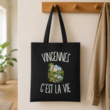 Tote Bag Noir Vincennes c’est la vie