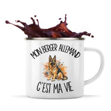 Mug Métal Émaillé Mon Berger Allemand c'est ma vie