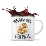 Mug Métal Émaillé Mon Chow-Chow c'est ma vie