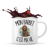 Mug Métal Émaillé Mon Barbet c'est ma vie