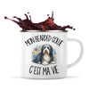 Mug Métal Émaillé Mon Bearded Collie c'est ma vie
