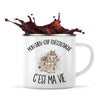 Mug Métal Émaillé Mon Chien-Loup Tchécoslovaque c'est ma vie