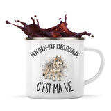 Mug Métal Émaillé Mon Chien-Loup Tchécoslovaque c'est ma vie