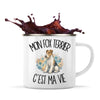 Mug Métal Émaillé Mon Fox Terrier c'est ma vie