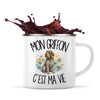 Mug Métal Émaillé Mon Griffon c'est ma vie