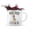 Mug Métal Émaillé Mon Saluki c'est ma vie