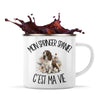 Mug Métal Émaillé Mon Springer Spaniel c'est ma vie