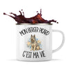 Mug Métal Émaillé Mon Berger Picard c'est ma vie