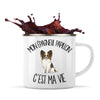 Mug Métal Émaillé Mon Épagneul Papillon c'est ma vie