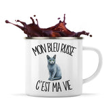 Mug Métal Émaillé Mon Bleu Russe c'est ma vie