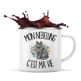 Mug Métal Émaillé Mon Nebelung c'est ma vie