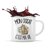 Mug Métal Émaillé Mon Ocicat c'est ma vie