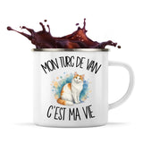 Mug Métal Émaillé Mon Turc de Van c'est ma vie