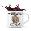 Mug Métal Émaillé Mon Highland Fold c'est ma vie