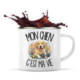 Mug Métal Émaillé Mon Chien c'est ma vie