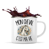 Mug Métal Émaillé Mon cheval c'est ma vie