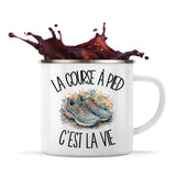 Mug Métal Émaillé La course à pied c'est la vie