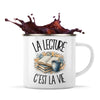Mug Métal Émaillé La lecture c'est la vie