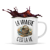 Mug Métal Émaillé La vannerie c'est la vie