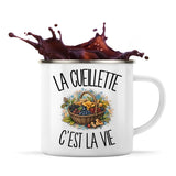 Mug Métal Émaillé La cueillette c'est la vie
