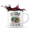 Mug Métal Émaillé La cuisine c'est la vie