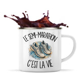 Mug Métal Émaillé Le semi-marathon c'est la vie