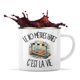 Mug Métal Émaillé Le 110 mètres haies c'est la vie