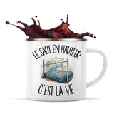 Mug Métal Émaillé Le saut en hauteur c'est la vie