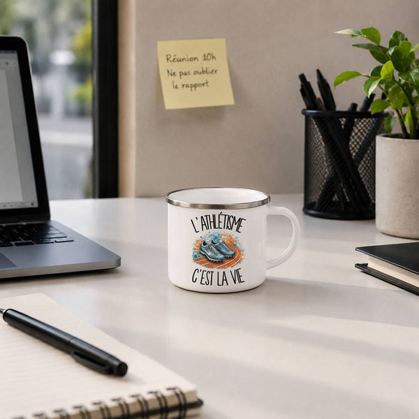 Mug Métal Émaillé L'athlétisme c'est la vie