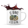 Mug Métal Émaillé Le gravel c'est la vie