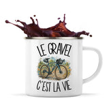 Mug Métal Émaillé Le gravel c'est la vie