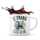 Mug Métal Émaillé Le spinning c'est la vie
