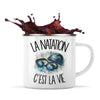 Mug Métal Émaillé La natation c'est la vie