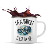 Mug Métal Émaillé La natation c'est la vie
