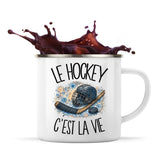 Mug Métal Émaillé Le hockey c'est la vie