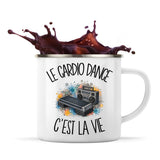 Mug Métal Émaillé Le cardio dance c'est la vie
