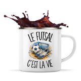 Mug Métal Émaillé Le futsal c'est la vie