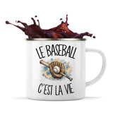Mug Métal Émaillé Le baseball c'est la vie